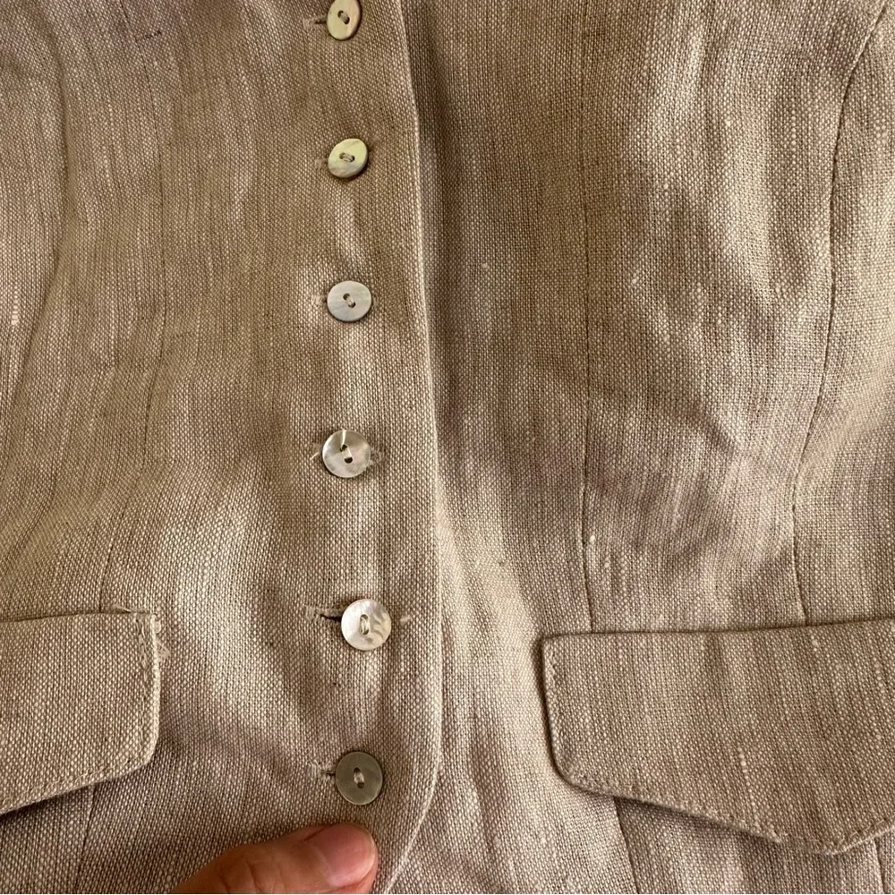Anthropologie Sovere Instance Crop Vest in Natural NWT size M Old Money Minimal‎ - Picture 6 of 8